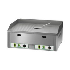 Fry top liscio rigato a gas da